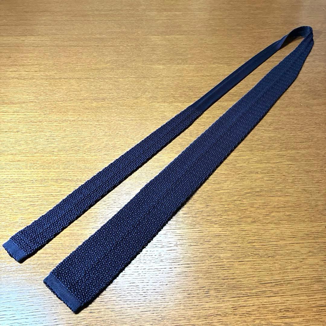 【美品】Ascot アスコット 紺ネクタイ