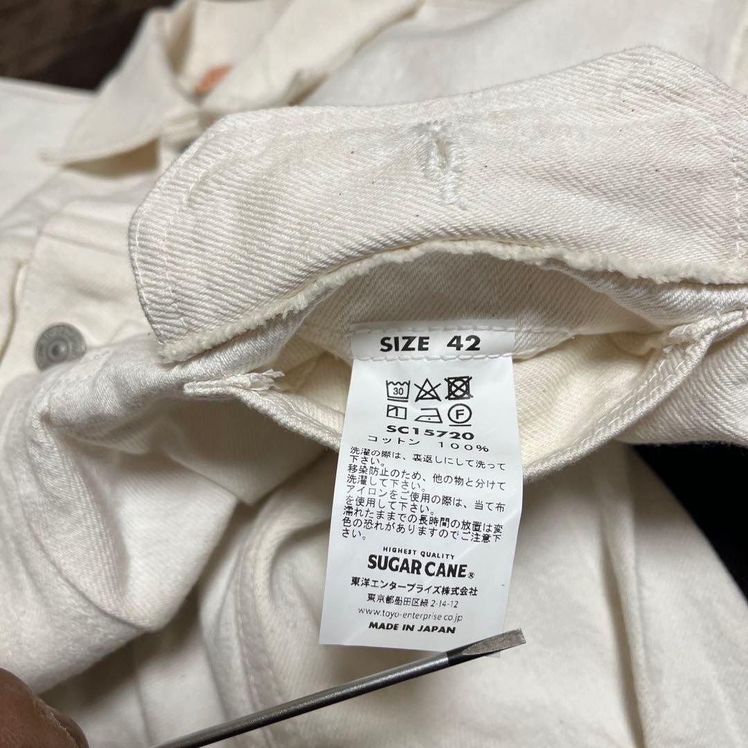 SUGAR CANE Lot720 ホワイトデニムジャケット　サイズ42