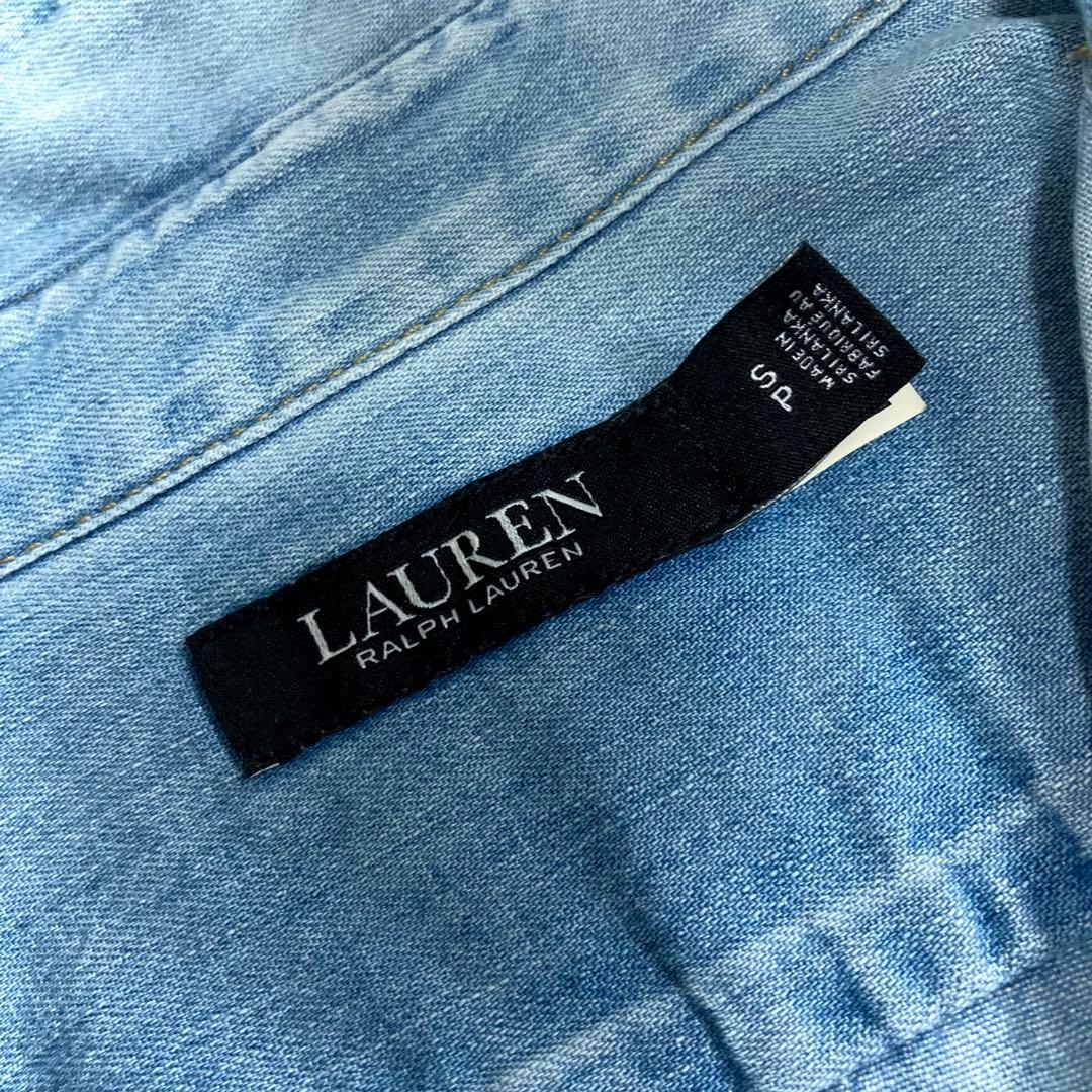 美品 ローレンラルフローレン 23SS デニムシャツ ダンガリー 長袖 S