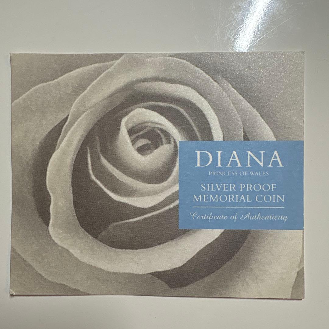 保証書付！ダイアナ妃追悼記念SILVER PROOF MEMORIAL COIN
