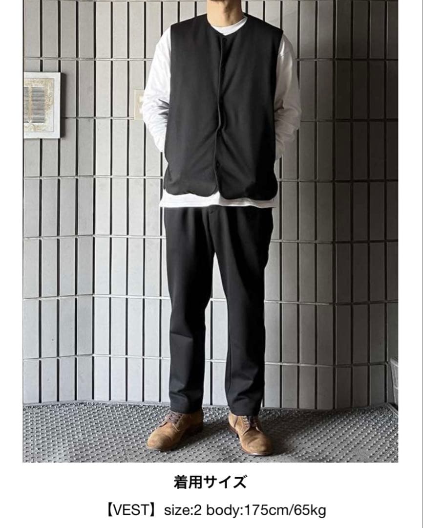 CURLY&Co. KNIT PADDED VEST solid サイズ2