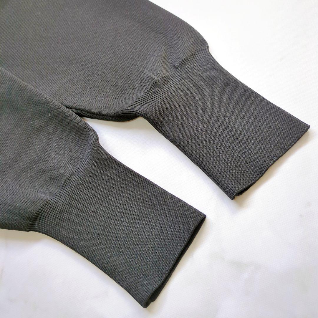 OMMO TENT LINE KNIT OP ロングワンピース バイカラー 黒