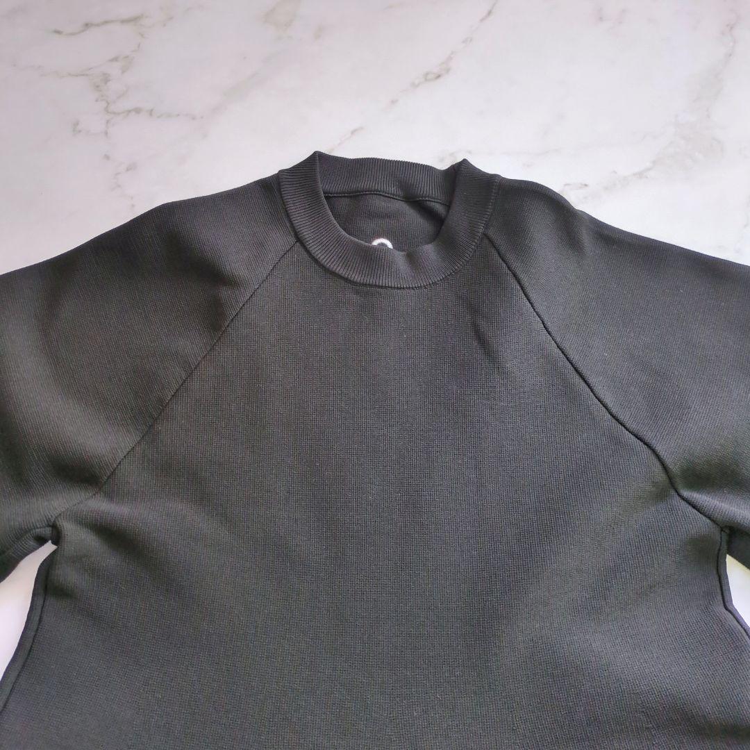 OMMO TENT LINE KNIT OP ロングワンピース バイカラー 黒