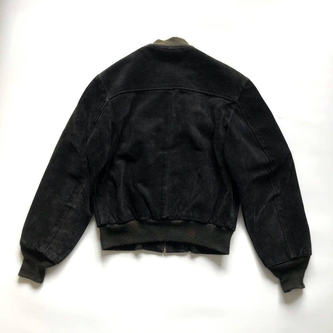 ★サイズ40★schott スエードボンバージャケット ブラック 短丈 レザー