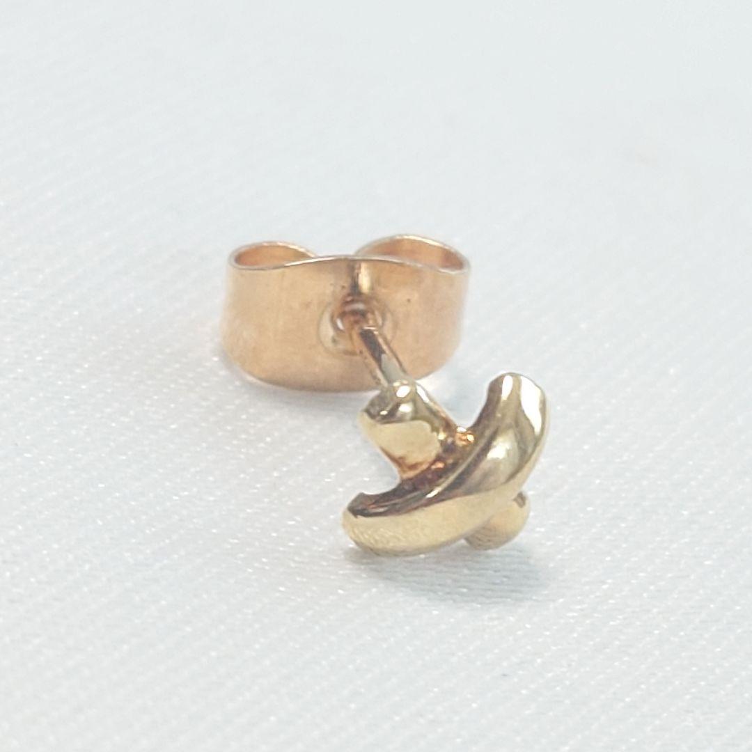 TIFFANY ティファニー K18 クロスステッチ ピアス 片耳用 6469