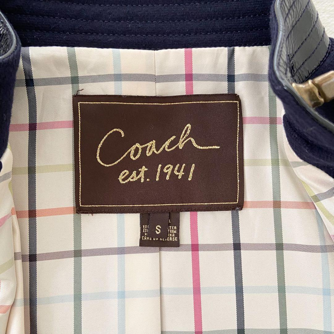 希少　legacy ターンロック　coach ウール　ケープ　ポンチョ　コート
