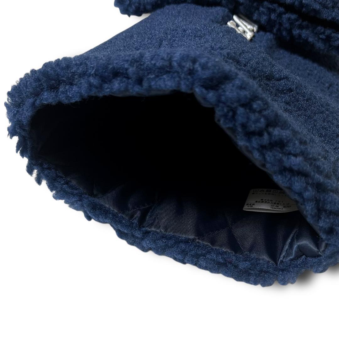 新品 18,700円 ネイビー パーリーゲイツ ボアフリース レッグウォーマー