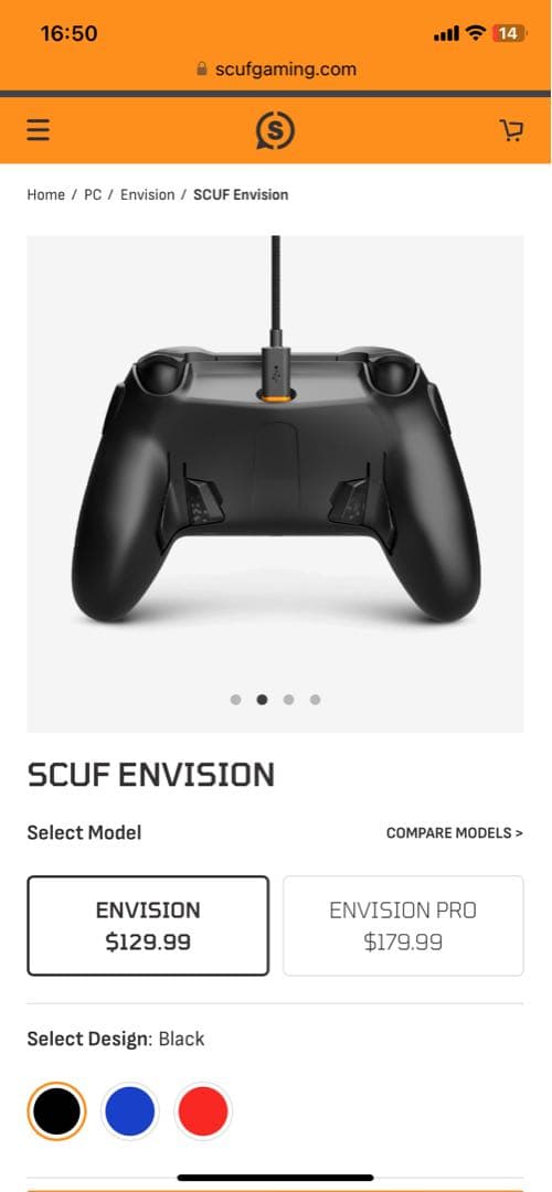scuf envision ブラック PCパッド/ゲームコントローラー