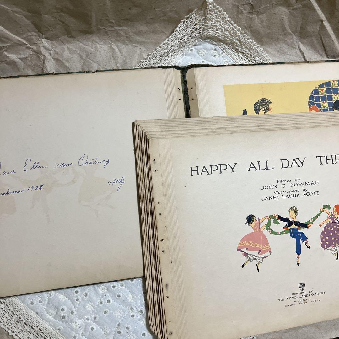 アンティーク洋書　HAPPY ALL DAY THROUGH