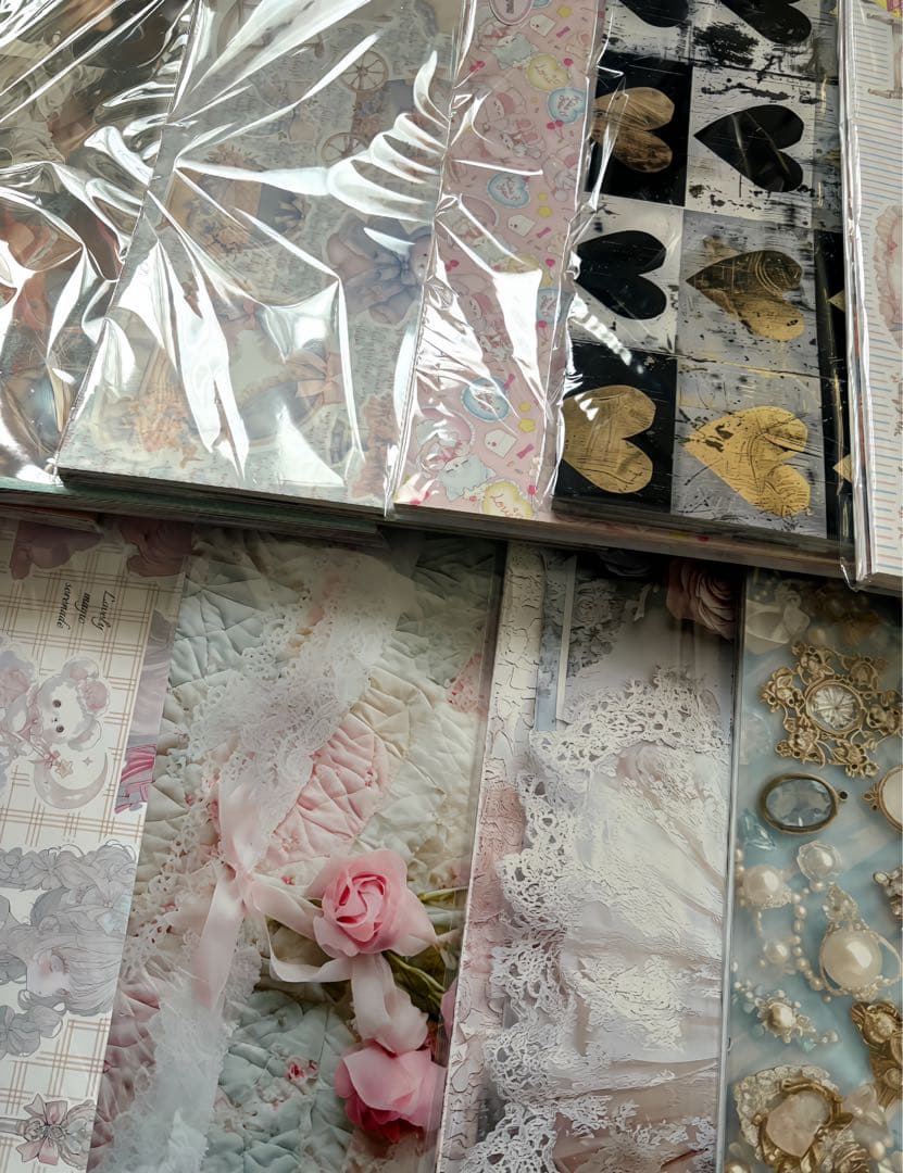 ⸜❤︎⸝デザインペーパー 900枚以上 大量 まとめ売り◡̉̈♡⸝⸝
