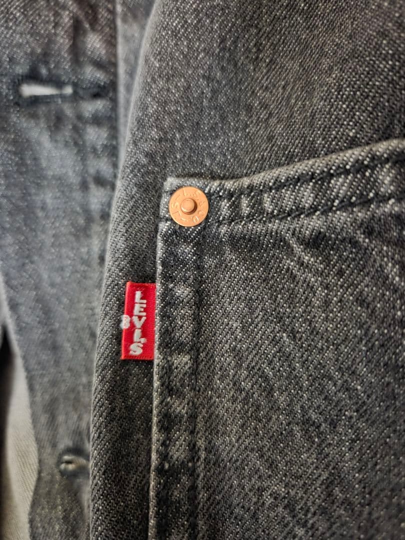 Levi’s TYPE I トラッカージャケット 先染めブラック M
