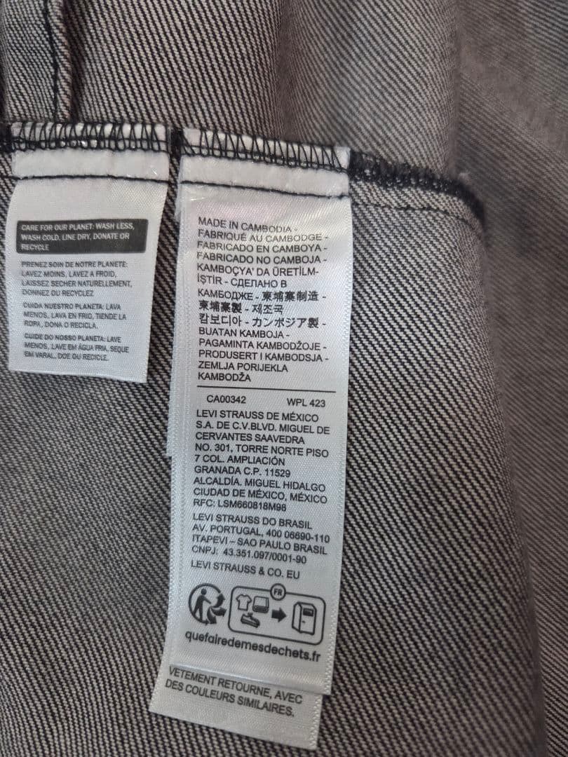 Levi’s TYPE I トラッカージャケット 先染めブラック M