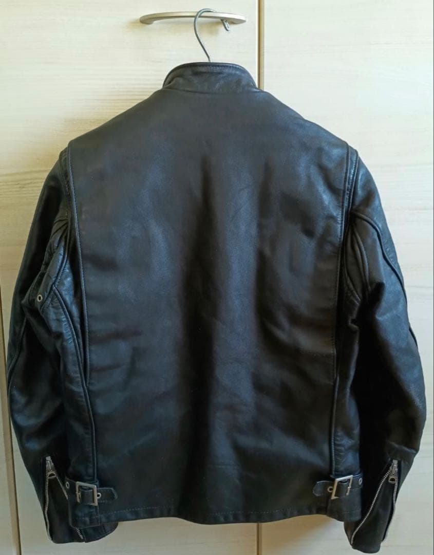 Schott 新型641シングルライダースジャケット 36 ライナーあり