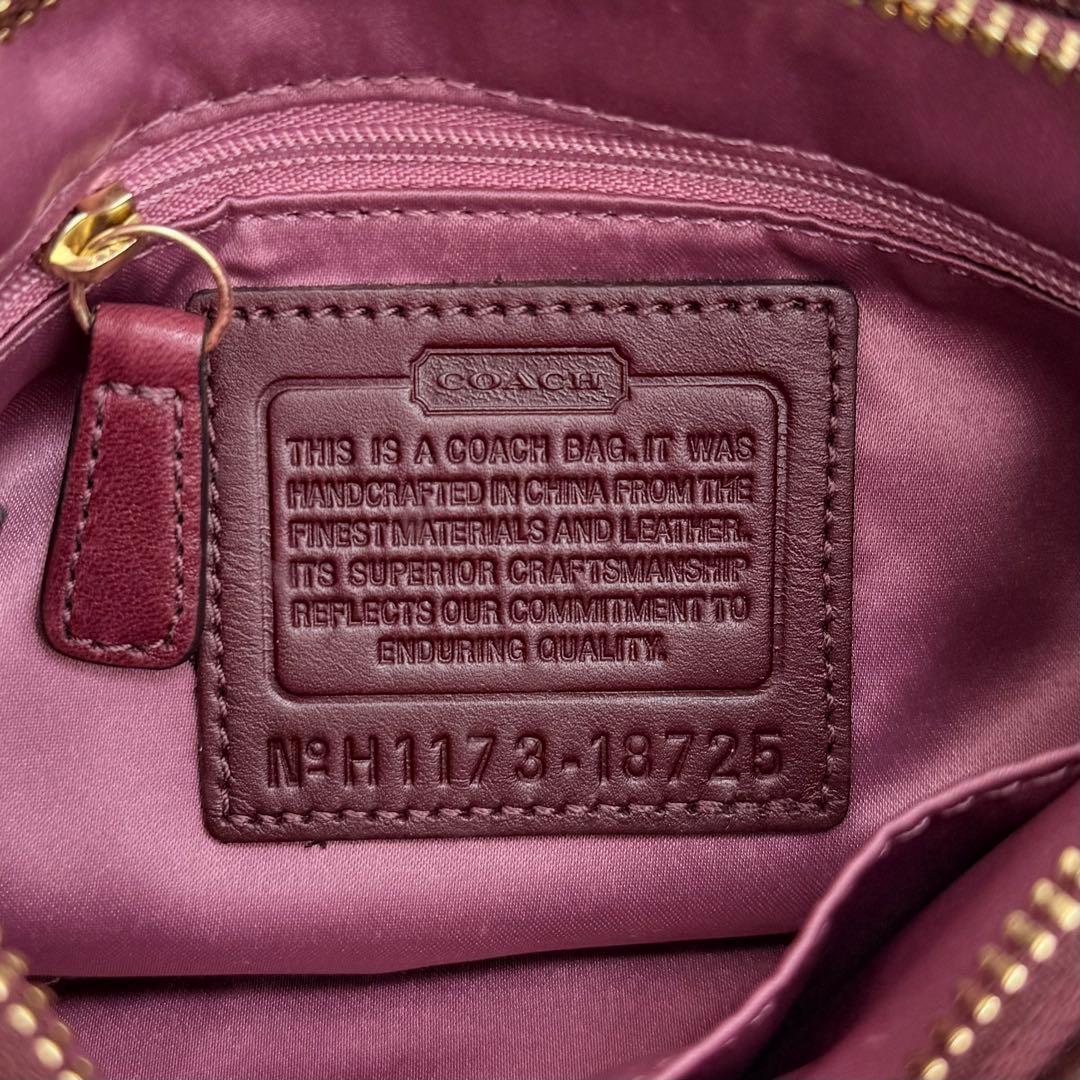 バッグ Coach Purple Poppy Sequins Bag Rare