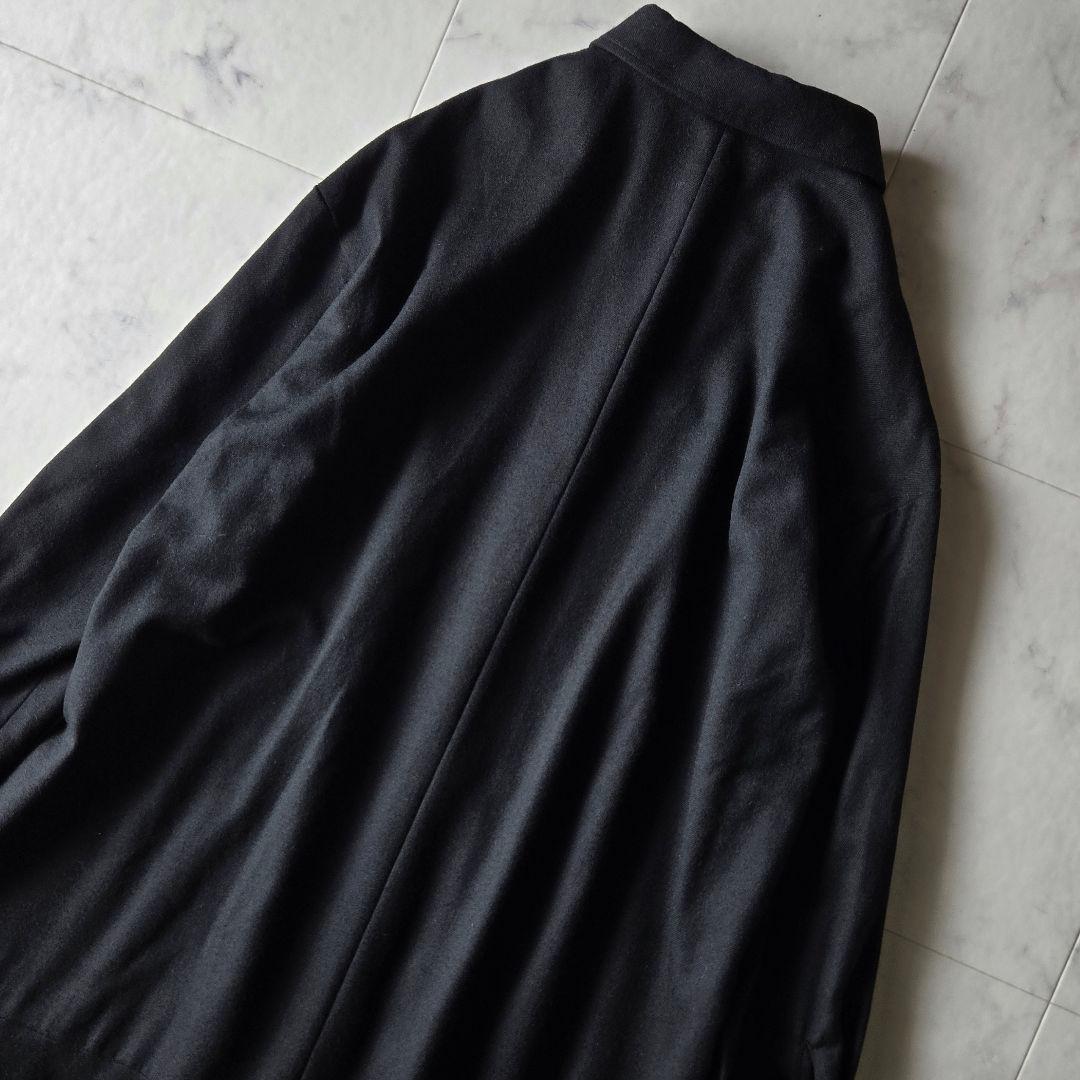 美品✨プルミエアロンディスモン　サキソニーワンピース　黒　ブラック　ウール