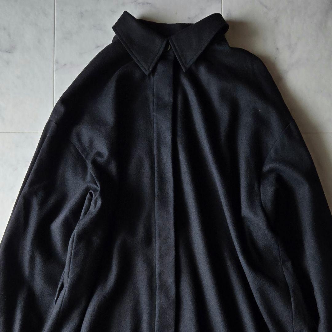 美品✨プルミエアロンディスモン　サキソニーワンピース　黒　ブラック　ウール