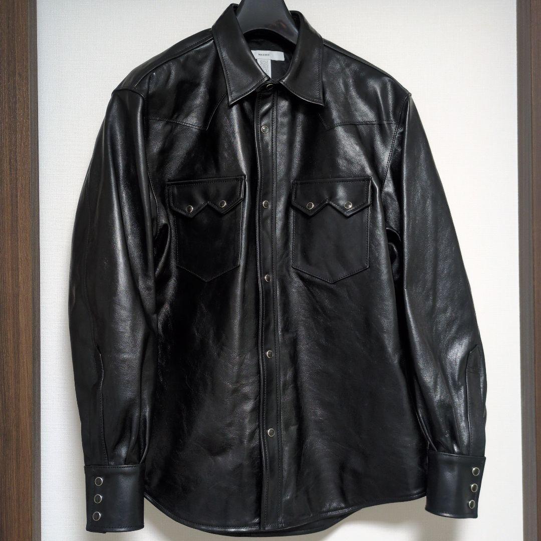 ジャケット・アウター MASSES HORSE LEATHER SHIRT VINTAGE W