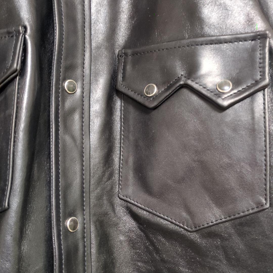 ジャケット・アウター MASSES HORSE LEATHER SHIRT VINTAGE W