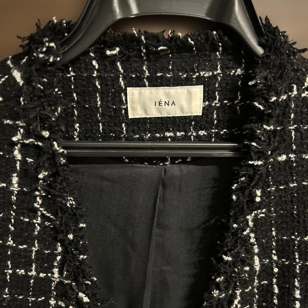 【美品】IENA Monotone Tweed ジレ ベスト ツイード
