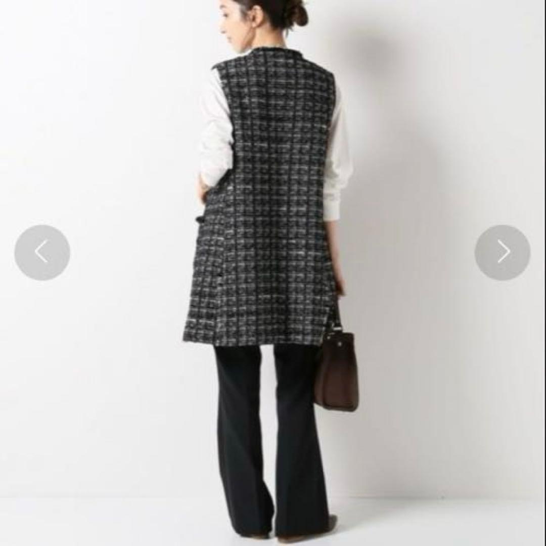 【美品】IENA Monotone Tweed ジレ ベスト ツイード