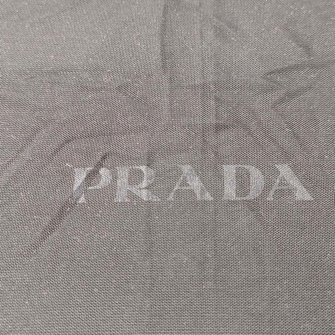 【シュン 】PRADA プラダ 折りたたみ傘 ロゴ ナイロン ブラック