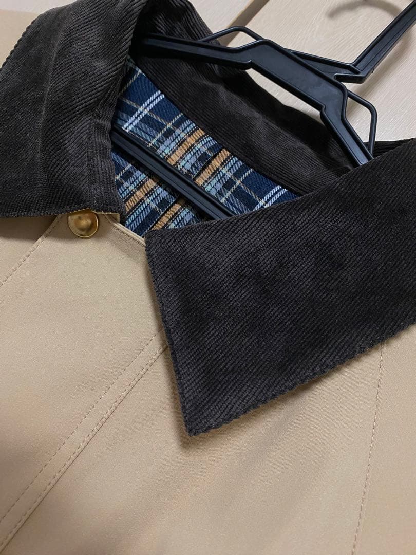【新品！タグ付き！】Barbour風コーデュロイ襟ステンカラーコート