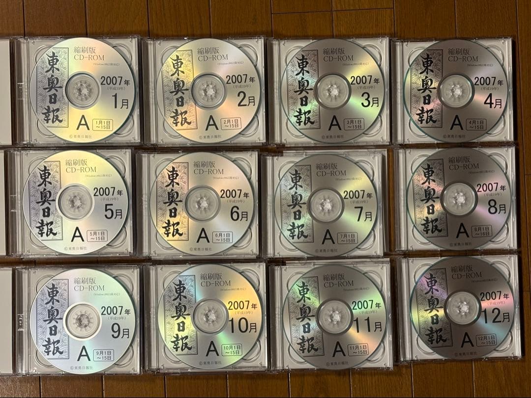 東奥日報　縮刷版CD-ROM　2007年