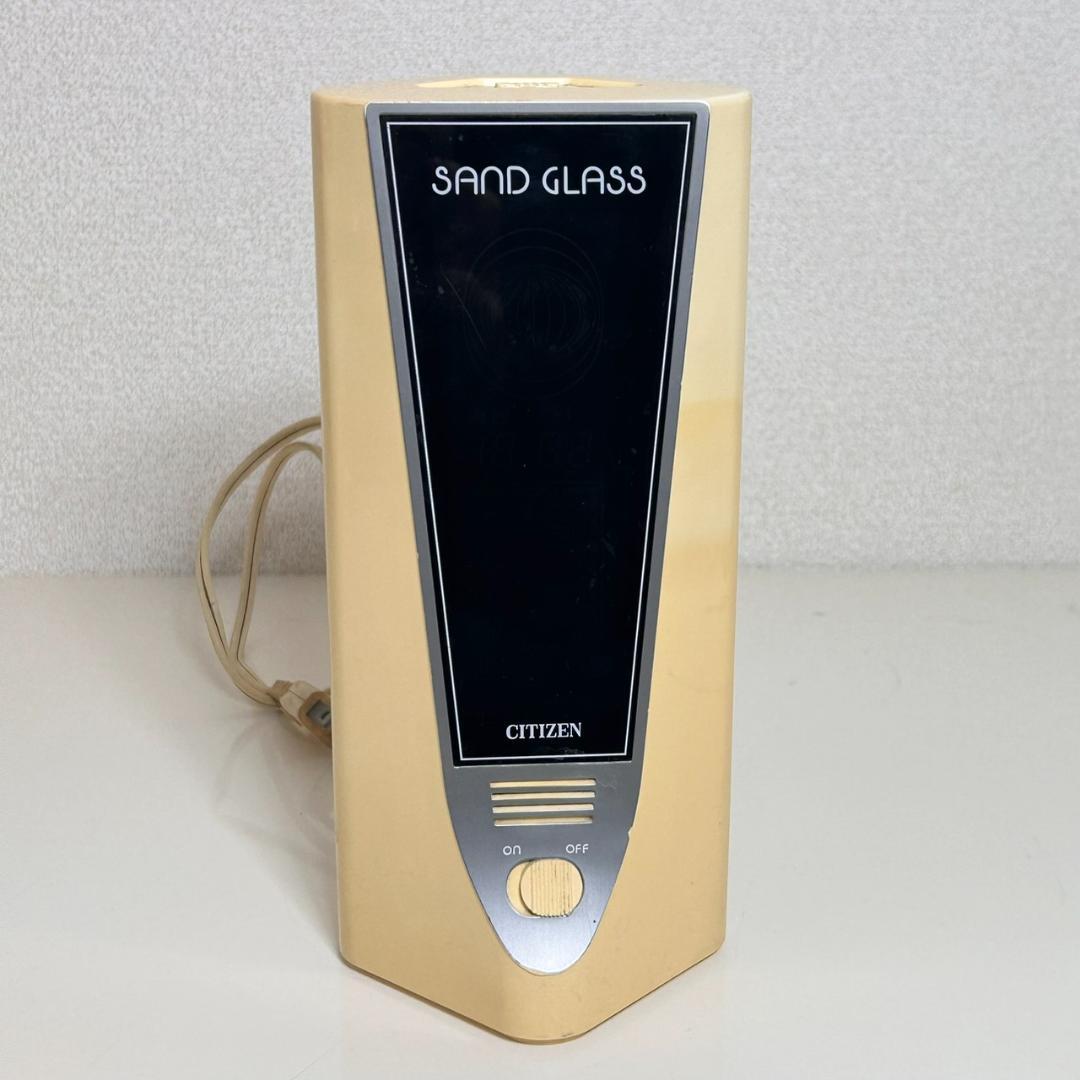●CITIZEN SAND GLASS サンドグラス デジタル置時計 ホワイト