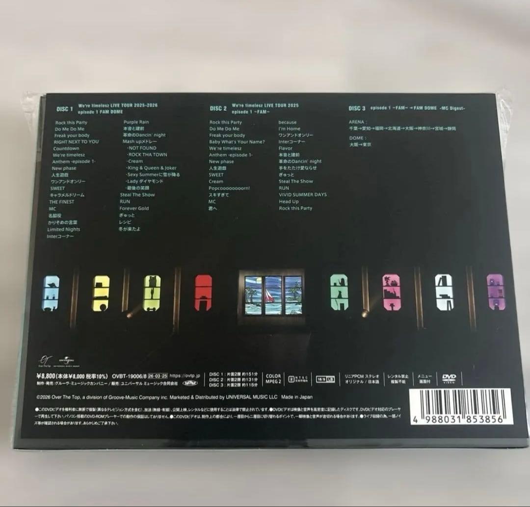 【明日発送】timelesz DOME LIVE TOUR 初回限定盤