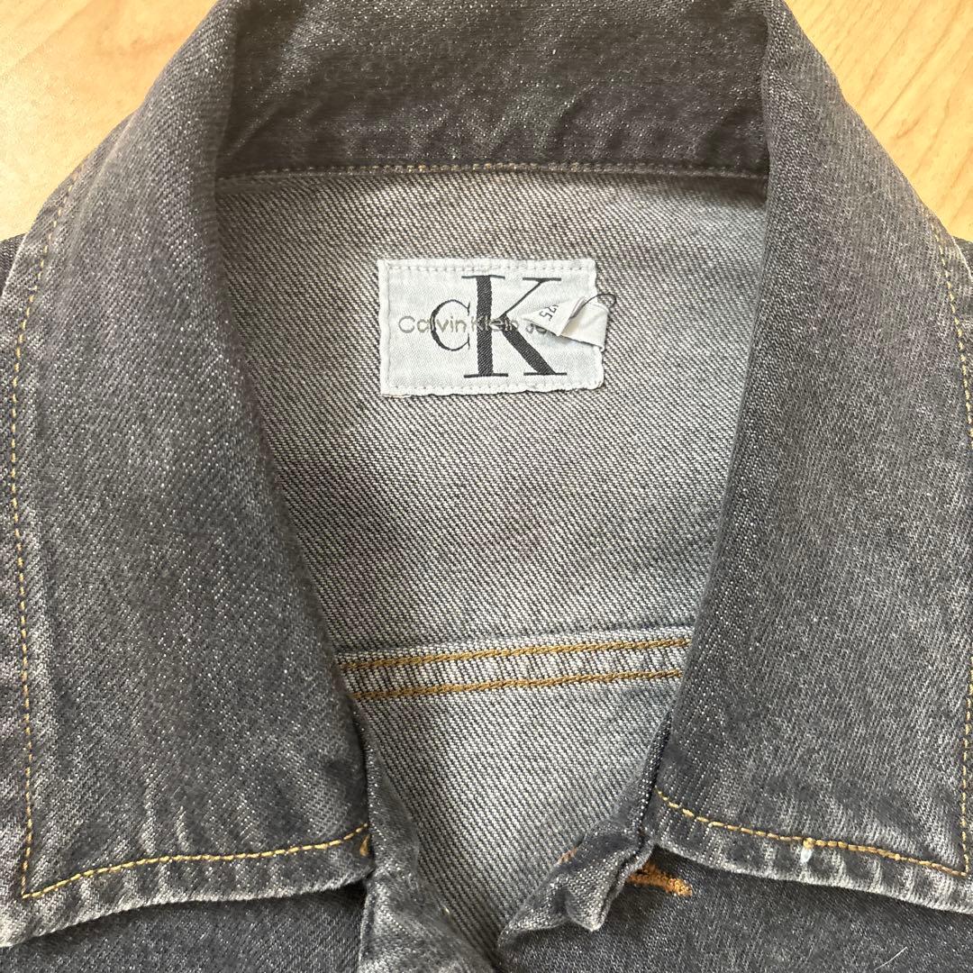 90s CK Jeans カルバンクラインジーンズ　ブラックデニムジャケット
