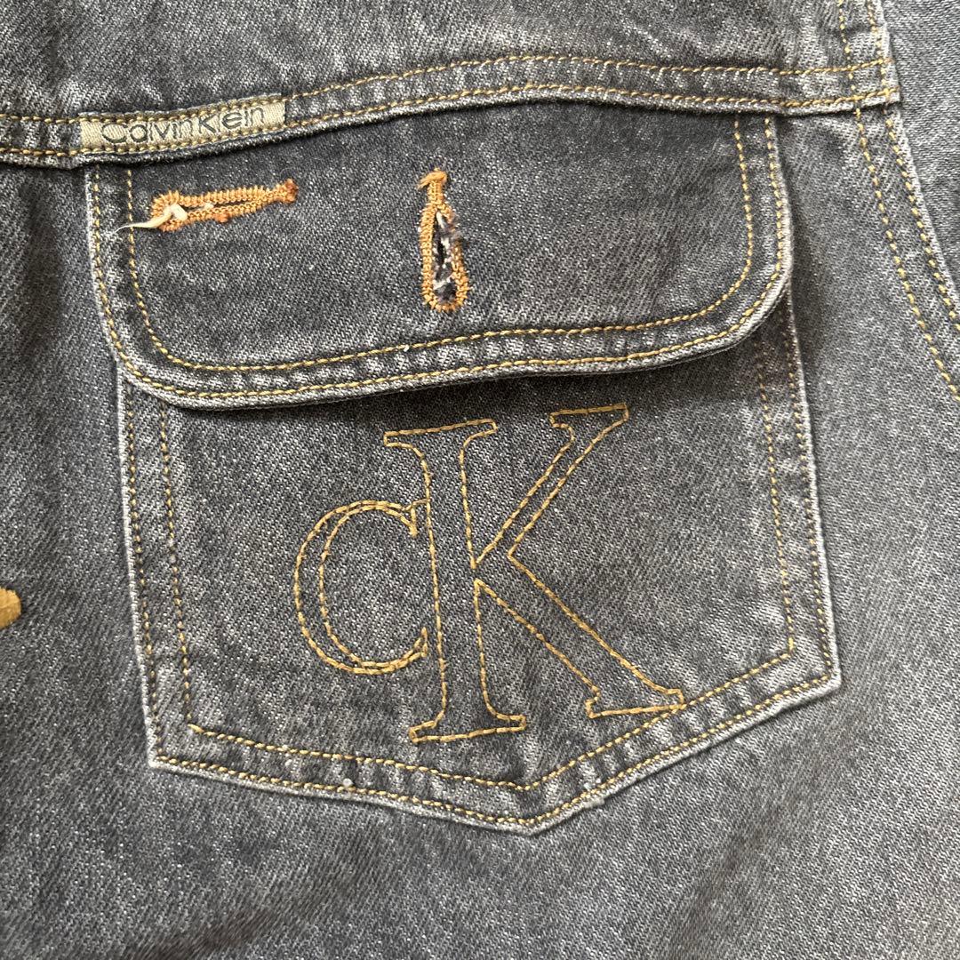 90s CK Jeans カルバンクラインジーンズ　ブラックデニムジャケット