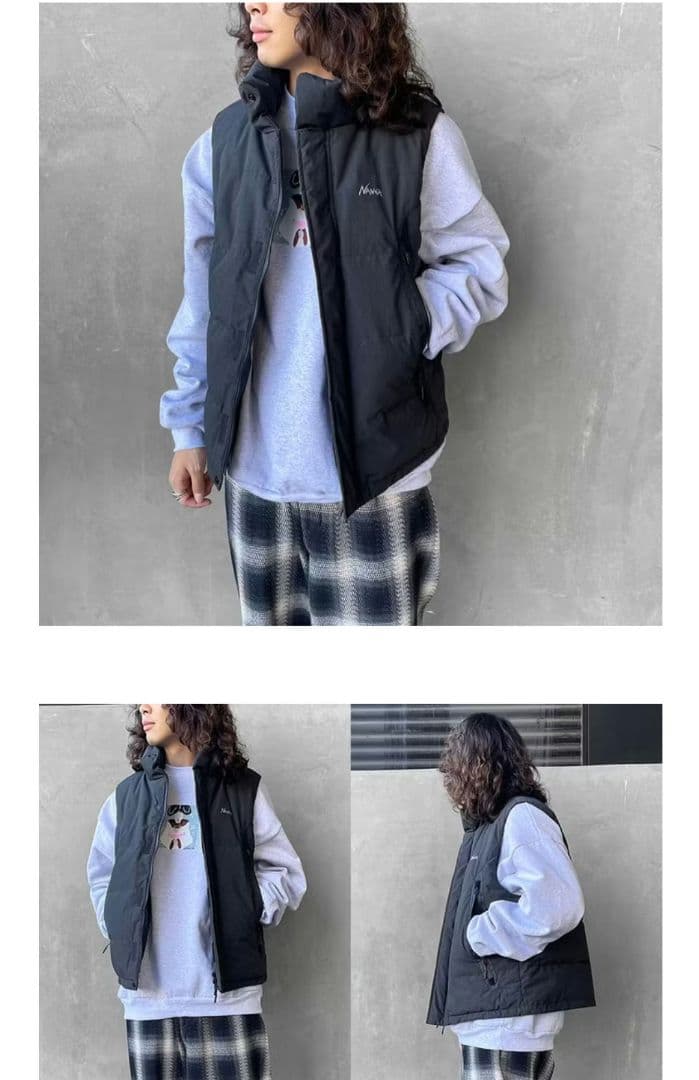 JEANS FACTORY×NANGAコラボ　タキビダウンベスト　ベージュ