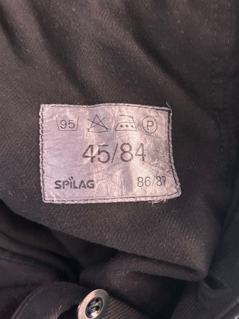 スイス軍 ワークパンツ ミリタリーパンツ ベイカーパンツ SPILAG 後染黒