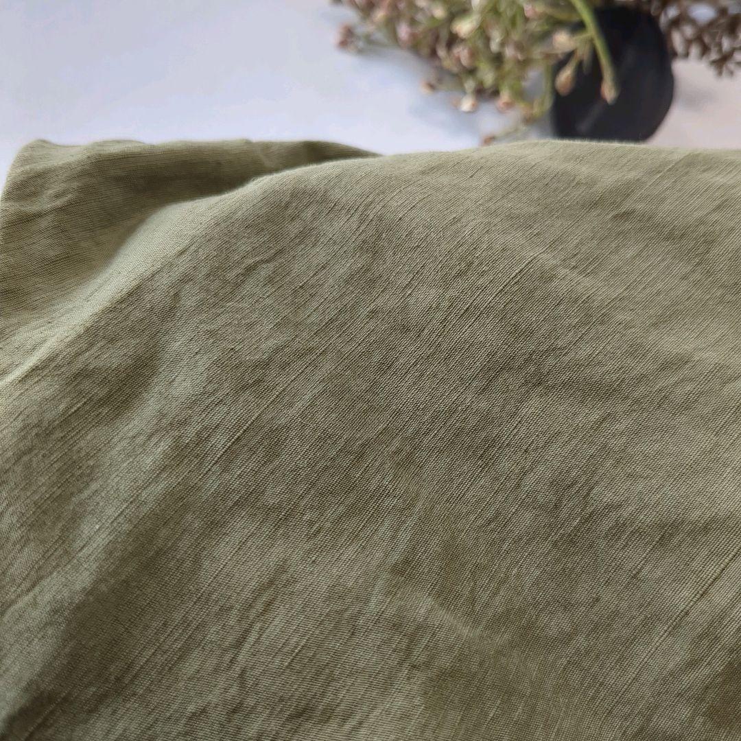 nest Robe│コットンリネン ロングワンピース ゆったり カーキ 洗える