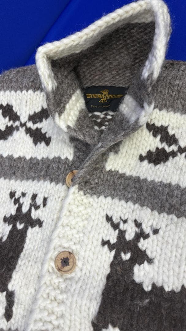 新品未使用品★カウチンニットベスト THUNDER BIRD WOOL 100%
