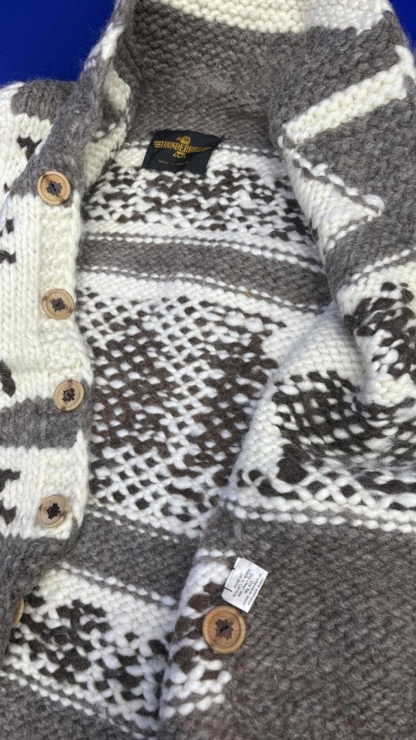 新品未使用品★カウチンニットベスト THUNDER BIRD WOOL 100%