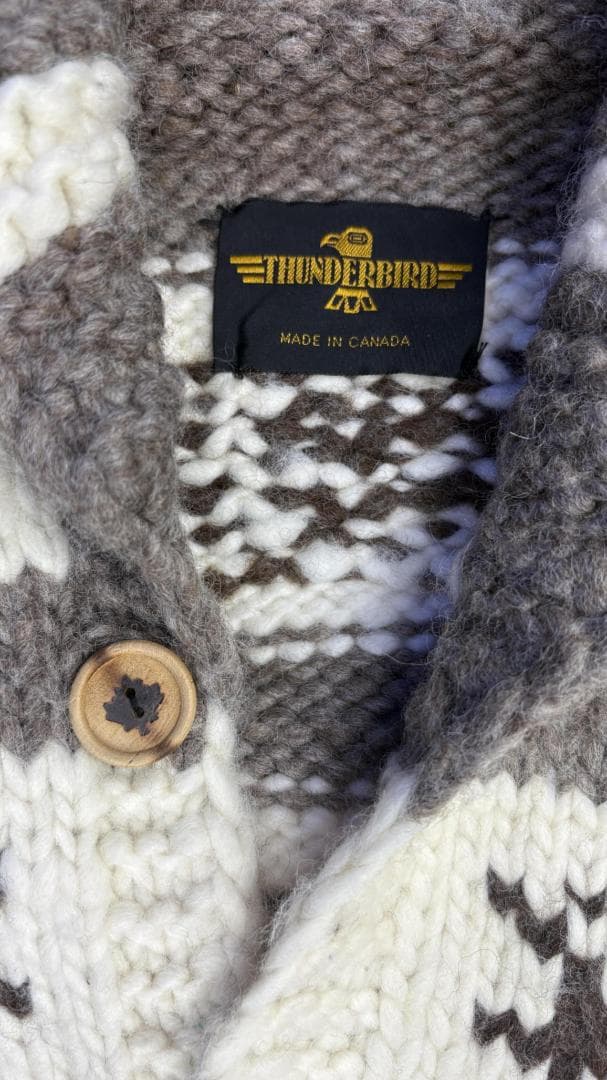 新品未使用品★カウチンニットベスト THUNDER BIRD WOOL 100%