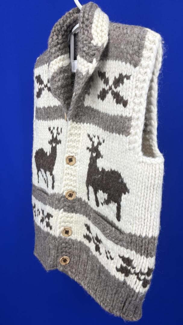 新品未使用品★カウチンニットベスト THUNDER BIRD WOOL 100%