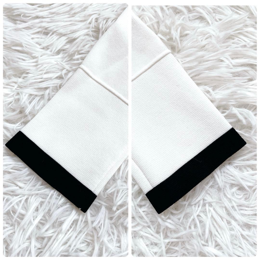 上品✨セルフォード　ボウタイワンピース　Aライン　リボン　ロング丈　白黒