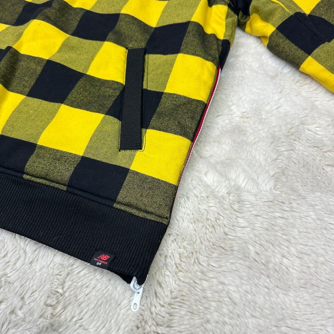 美品✨ニューバランスゴルフ 優秀リバーシブル仕様 防寒中綿プルオーバー チェック