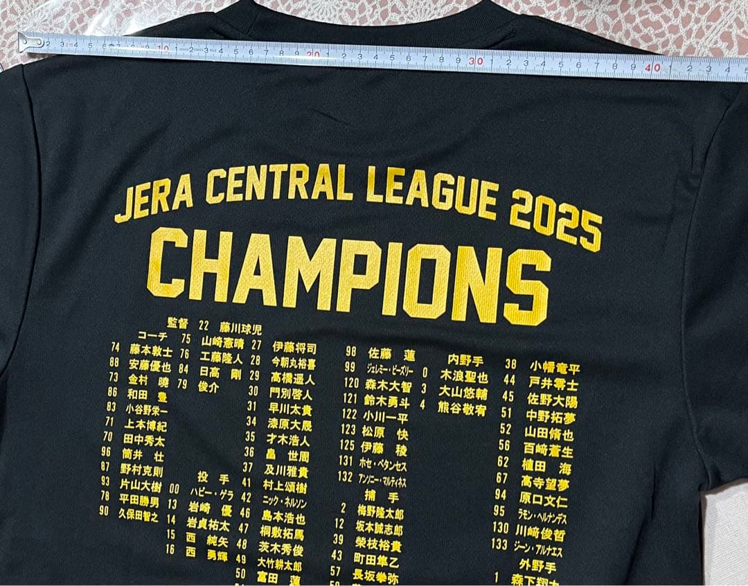 2025 JERA セ・リーグ優勝記念 ビールかけTシャツ（黒）　【M】