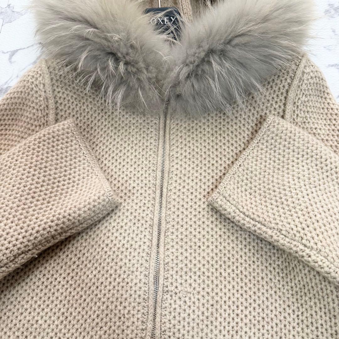 美品♡デイジーリン フォクシー ニットコート カシミヤ100% ラクーンファー