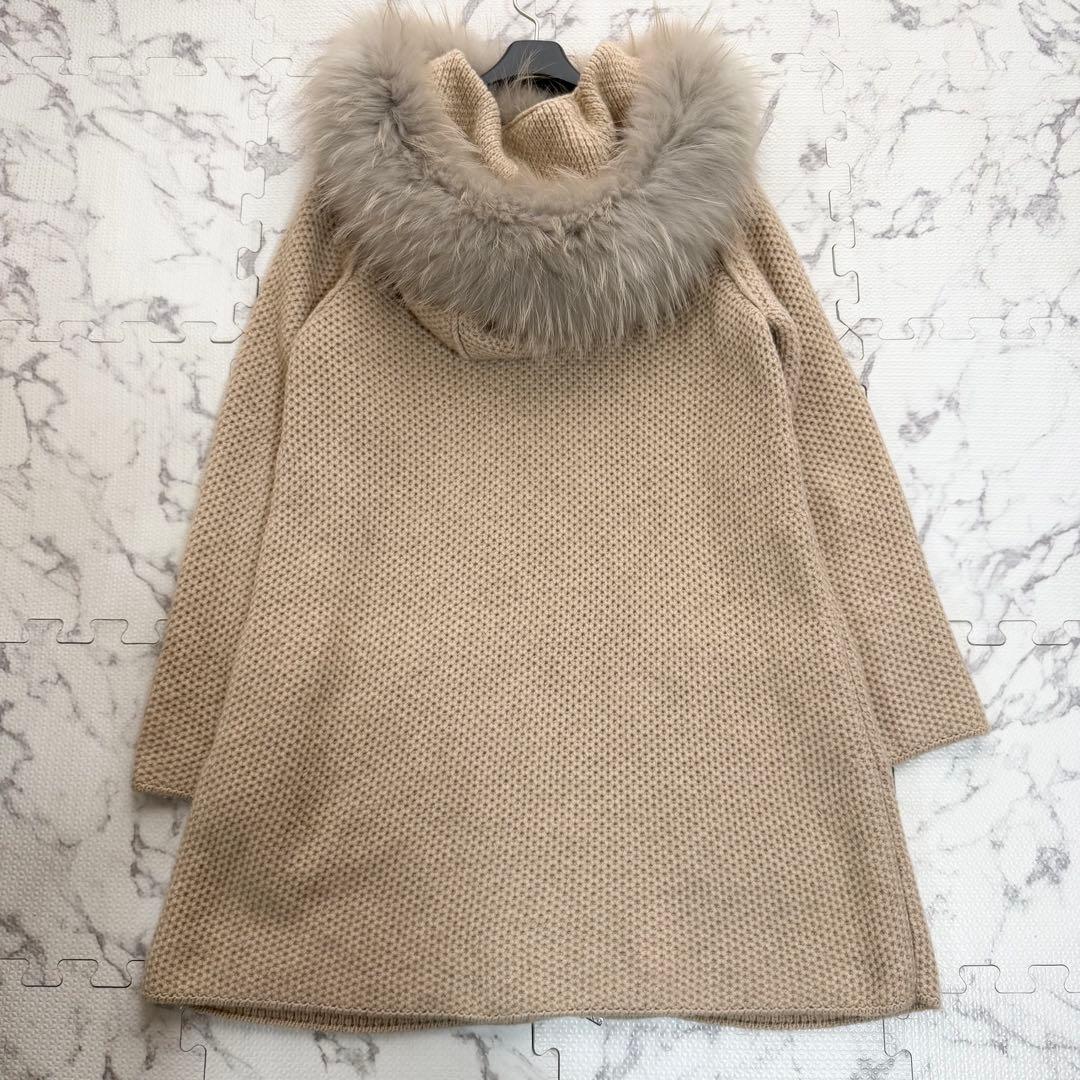 美品♡デイジーリン フォクシー ニットコート カシミヤ100% ラクーンファー