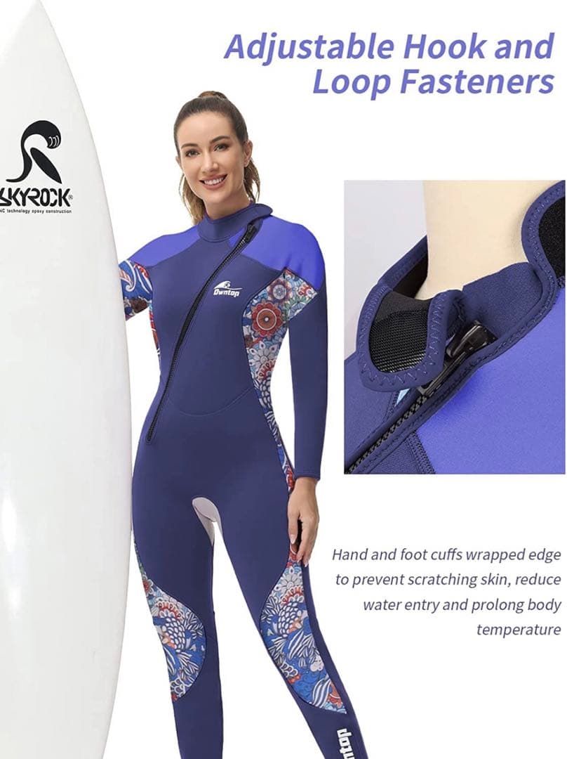 PROTAURI 3mmウェットスーツ フロントジップ フルウェットスーツ