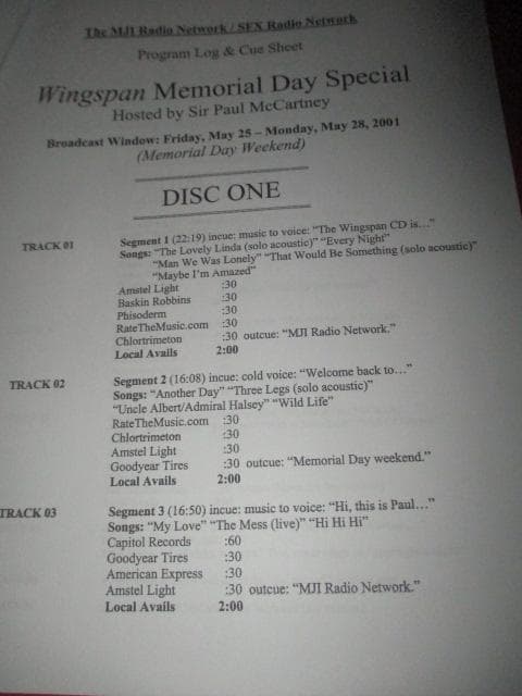 paul mccartney wingspan (RARE3点セット送料込み）