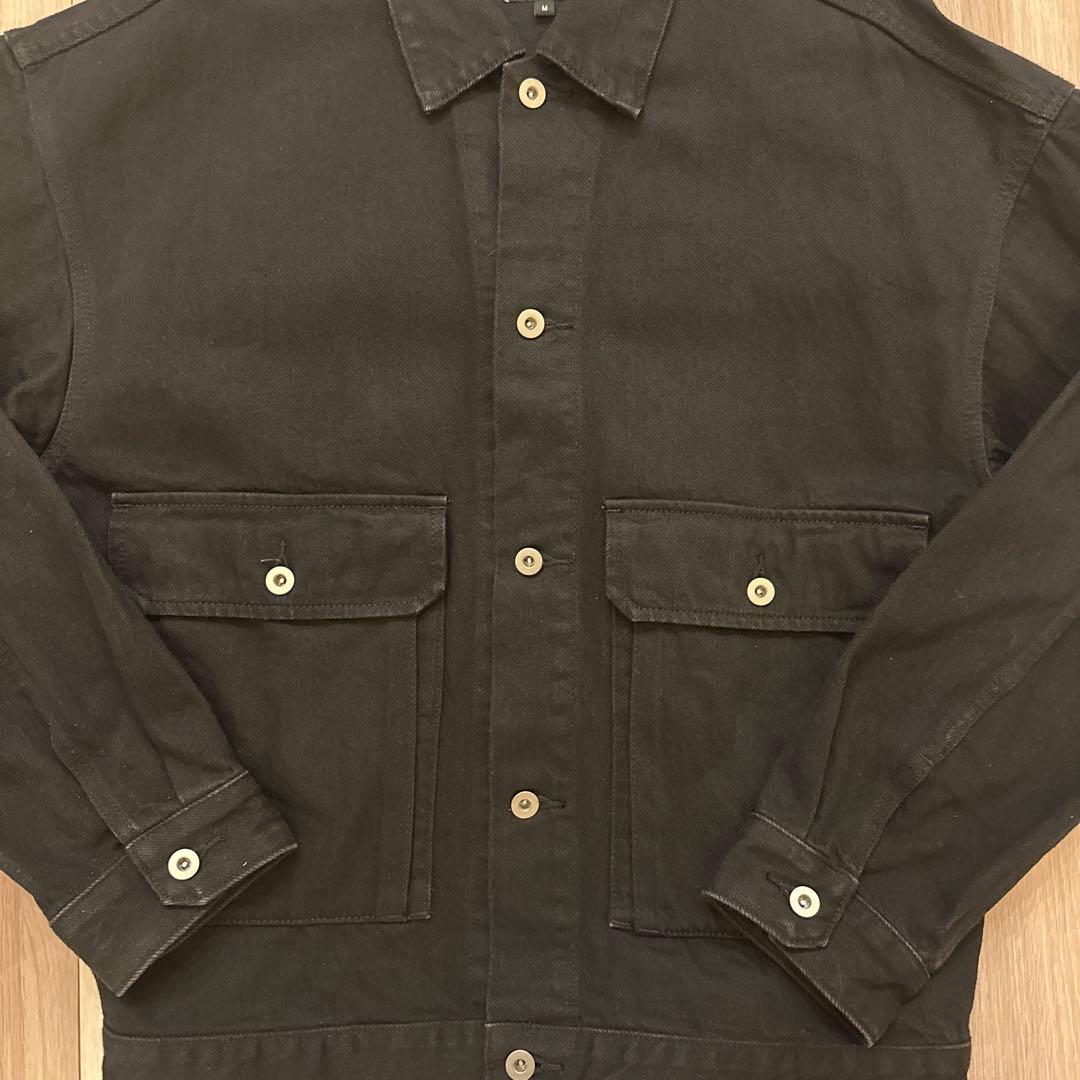 【美品】 ビームス BEAMS ルーズドデニムジャケット ブラック
