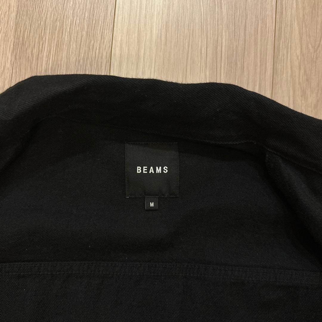 【美品】 ビームス BEAMS ルーズドデニムジャケット ブラック