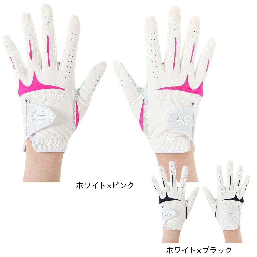 SEVGOLF2色組 サイズ19 両手用合皮グローブ SEVG-GL004LW