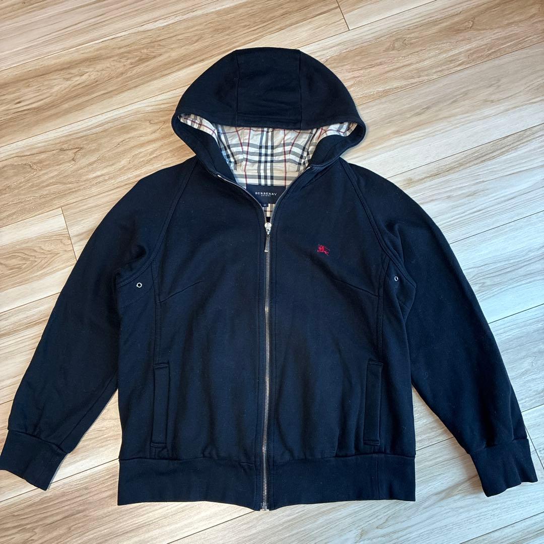 BURBERRY LONDON フード付パーカー　ブラック