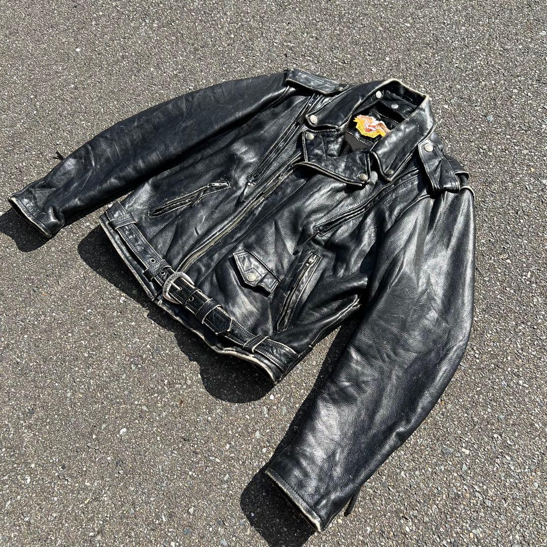 Harley Davidson レザージャケット　革ジャン　ライダース　グランジ